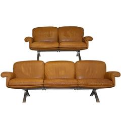 Vintage De Sede DS 31 Sofa and Loveseat, 1970s 6
