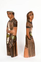 Rare Pair of Marianna Von Allesch Terracotta Sculptures