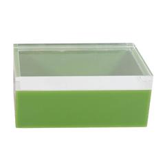 Alessandro Albrizzi Lidded Green Lucite Box for Bloomingdales
