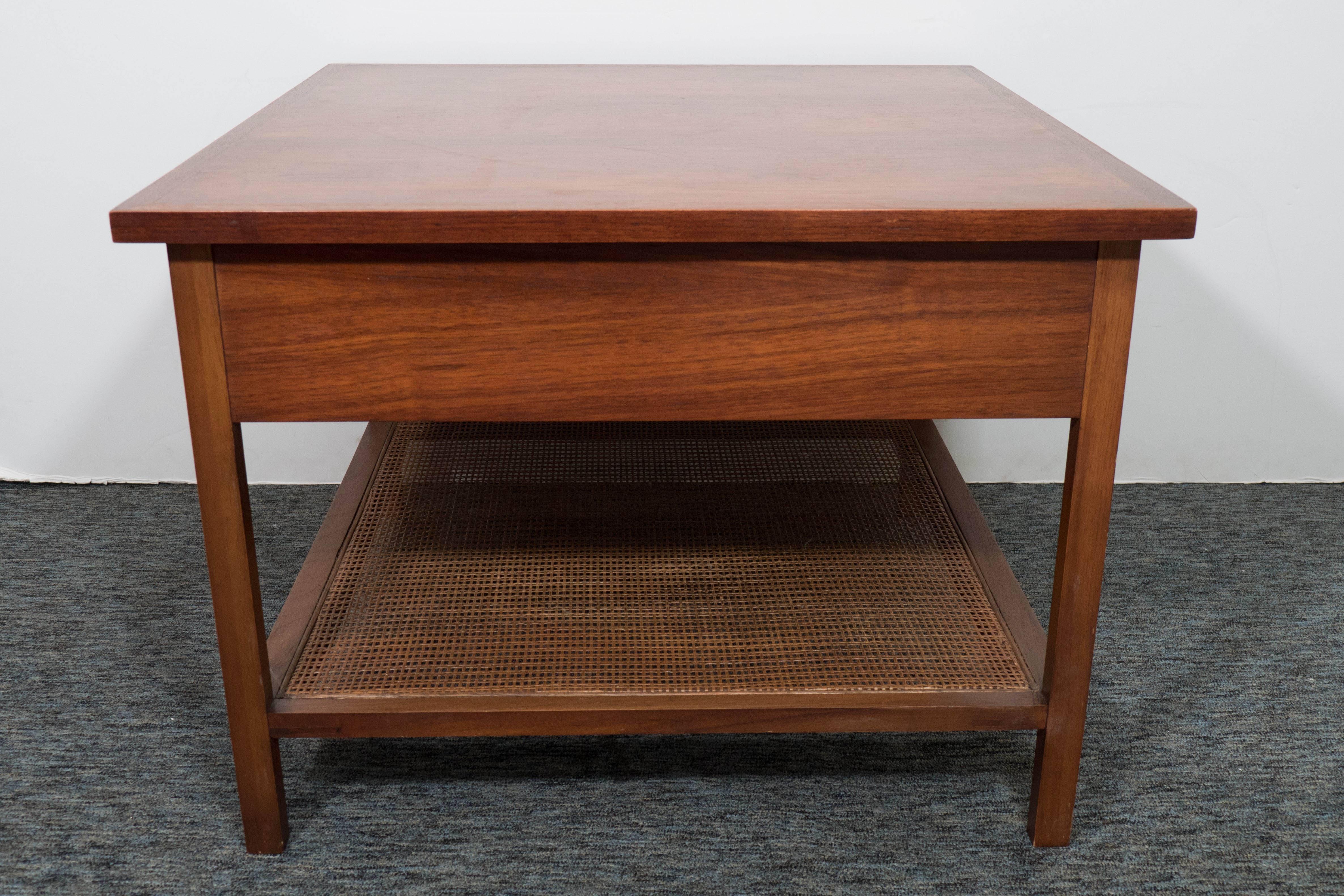 Mid-20th Century Pair of 1960s Paul McCobb Side Tables for Lane in Walnut and Rosewood