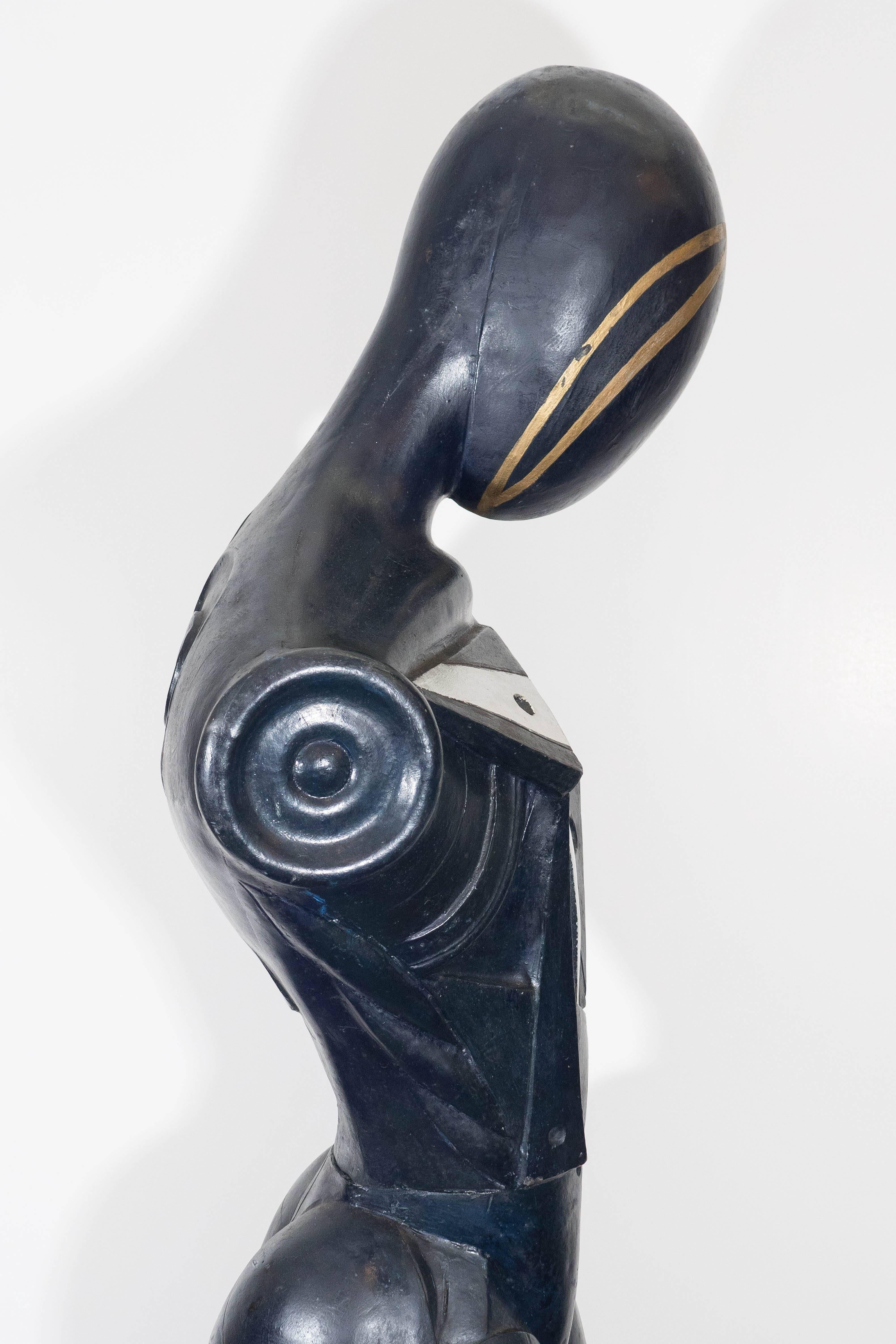 Pair of Italian Futurist Male and Female Sculptures In Good Condition In Astoria, NY