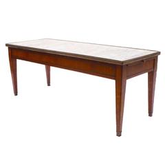 French Directoire Marble Inset Cocktail Table, 1930