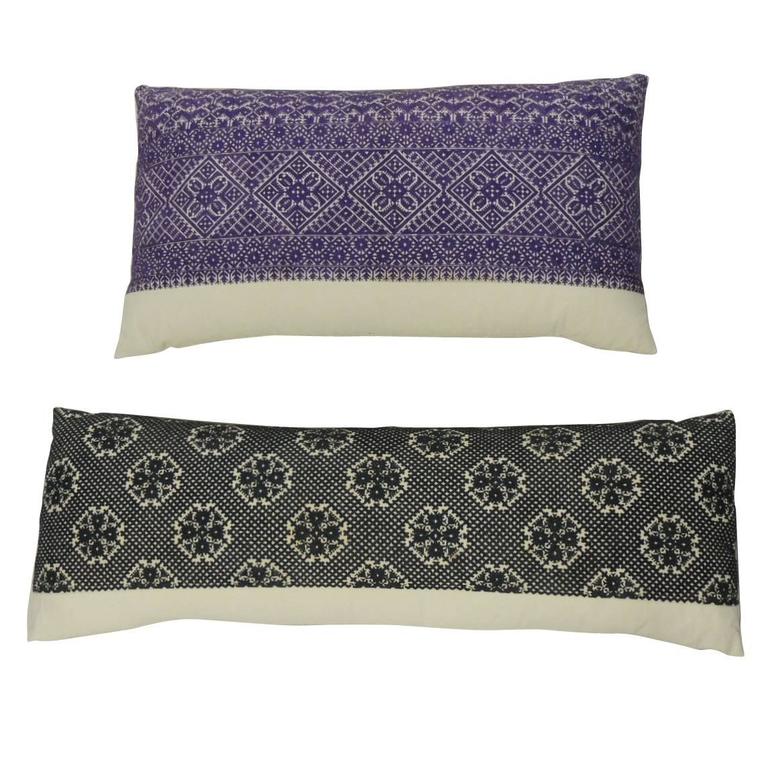 Embroidery Fez Antique Textile Bolster Pillow For Sale at 1stdibs