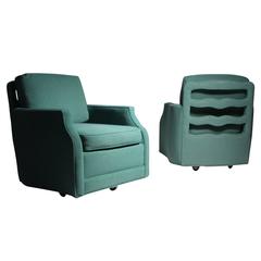 Richard Himmel Lounge Chairs Swivel Bergers Hollywood Regency 4