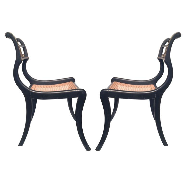 Pair of English Regency Occasional Chairs, 1810 For Sale at 1stdibs