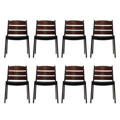 Steffan Larsen for Gustav Bertelsen Brazilian Rosewood Dining Chairs 