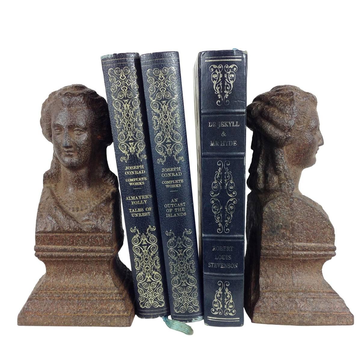 Fine Pair of Cast Iron Regency Period Bookends or Doorstops For Sale