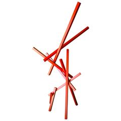 "Odysseus" An Imposing 8' Tall Red Powder Coated Sculpture by Joey Vaiasuso