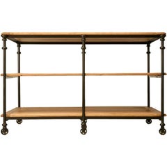 French Inspired Custom Steel and Bronze Kitchen Island by Old Plank in Any Size