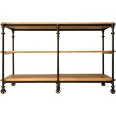 French Inspired Custom Steel and Bronze Kitchen Island by Old Plank Any Size