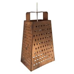 Cheese Grater Hanging Chandelier by Curtis Jere