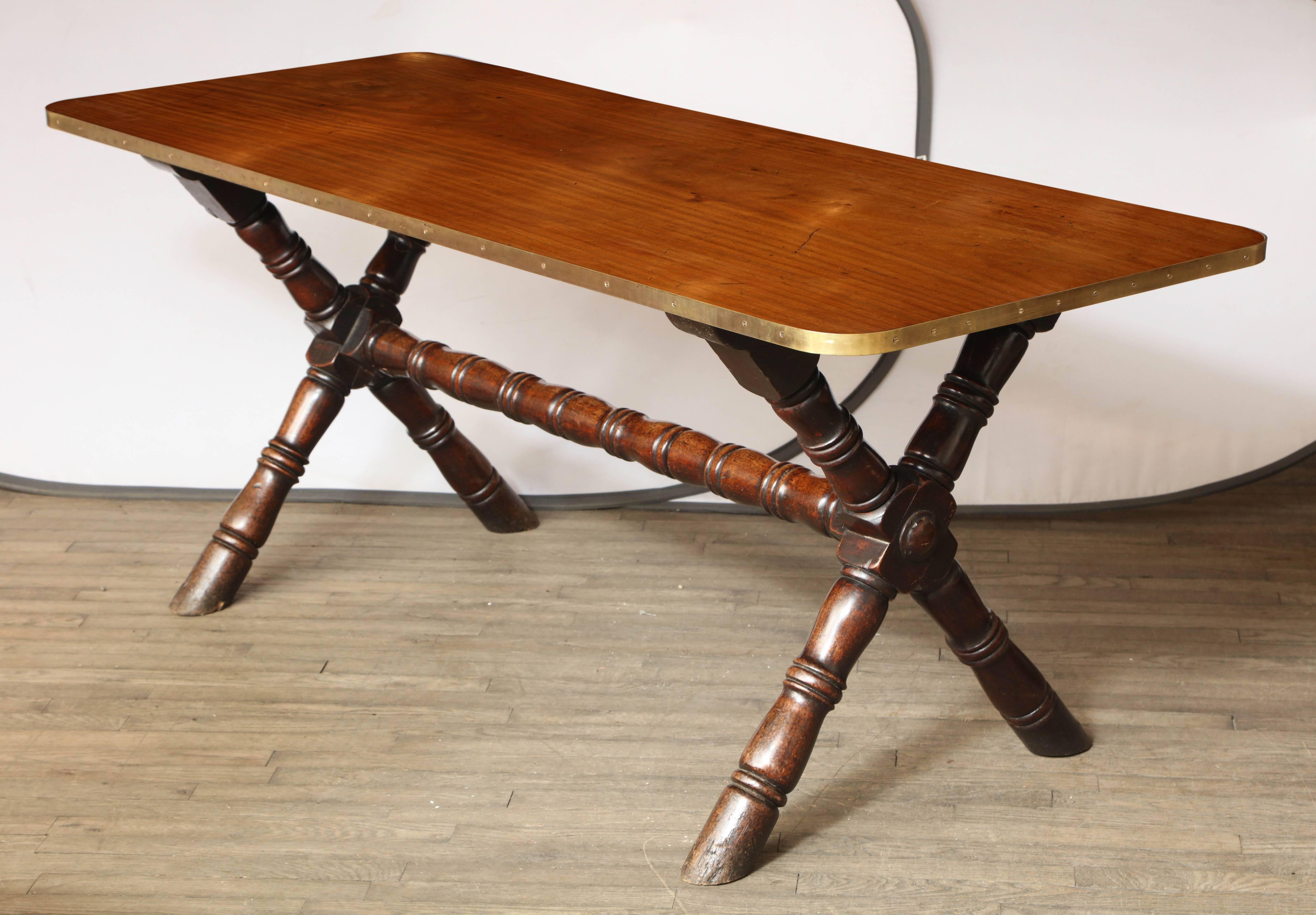 Early 19th Century X- Base Turned Table