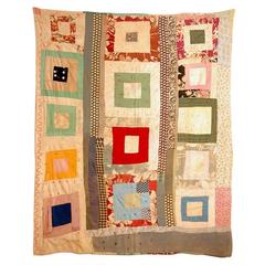 Gees Bend African American Concentric Squares Quilt 2