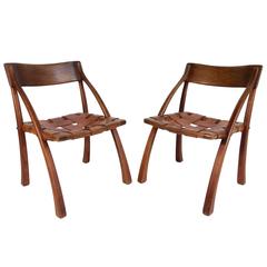 Pair of Arthur Espenet Carpenter Wishbone Chairs
