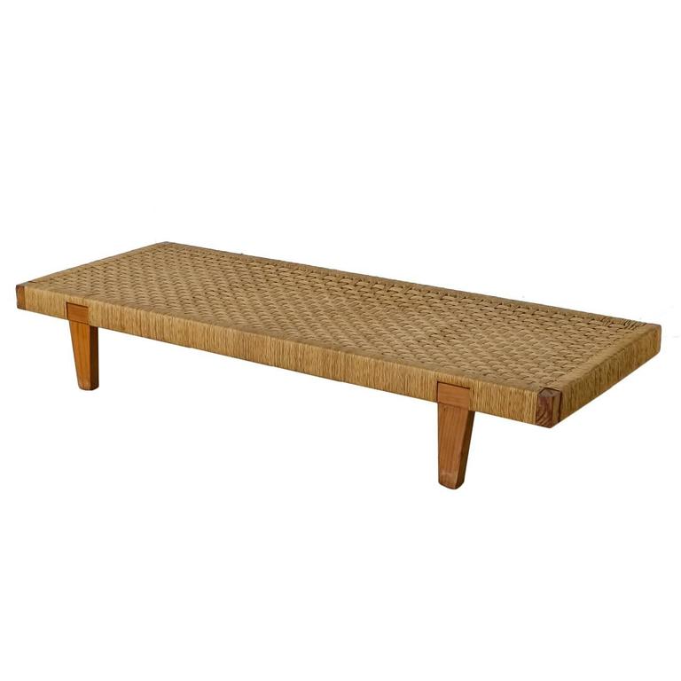 Mexican Wood and Cane Bench or Daybed, 1950s For Sale at 1stDibs