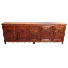 Antique Long 18th Century Country French Cherry Enfilade from Northern France