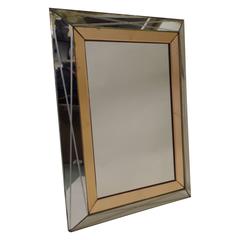 French, 1940s Modern Neoclassical Mirrored Frame Mirror 12