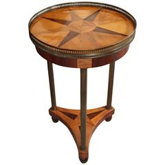 19th Century French Empire Marquetry Gueridon