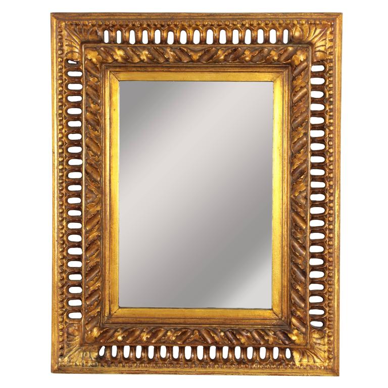 Antique Italian Gilt 19th Century Picture Frame Or Mirror Baroque 19th Century Spanish Baroque Style Giltwood Mirror