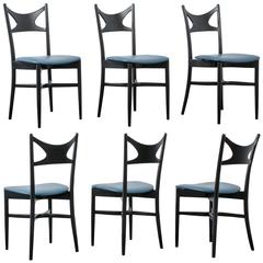 Set of Six Vintage Italian Dining Chairs