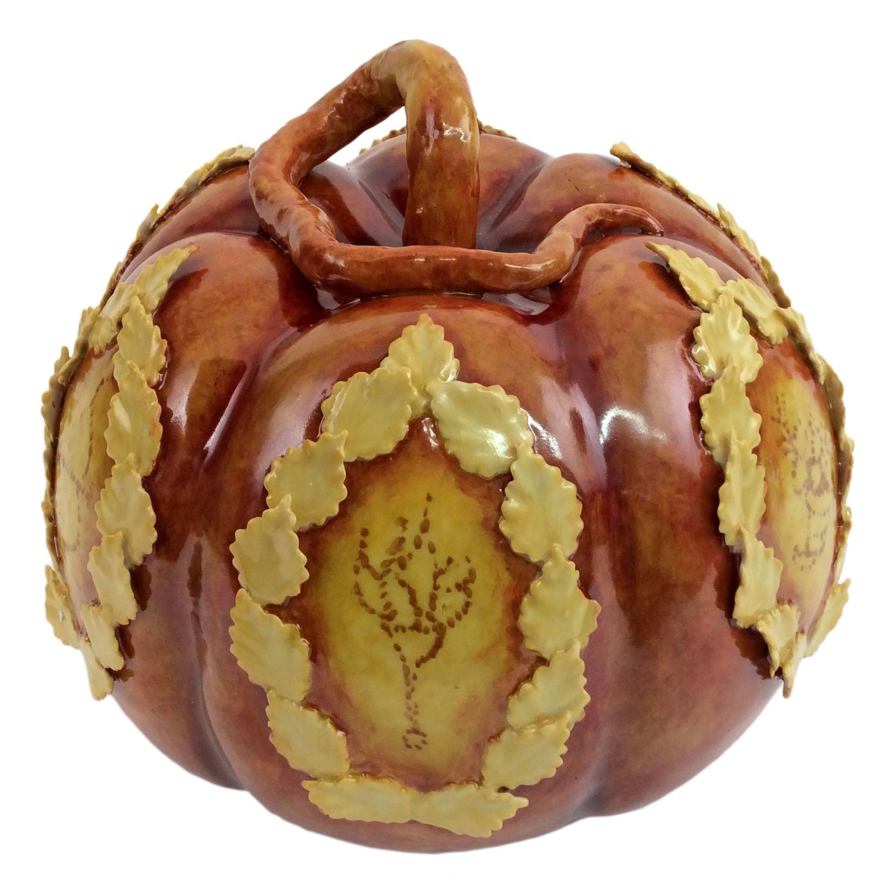 Amber Melon with Greek Medallions For Sale