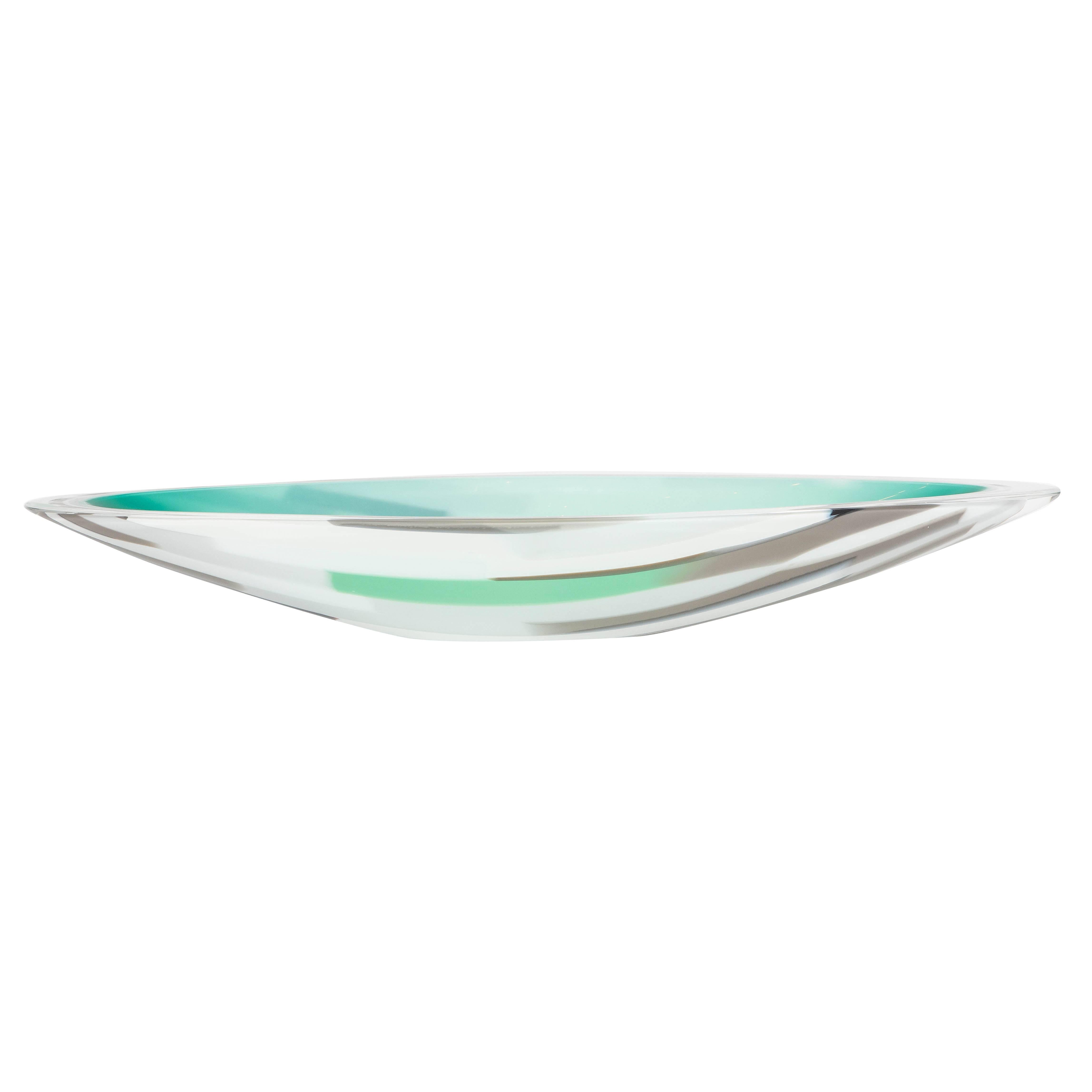 Modernist Murano Glass Limited Edition Bowl by Seguso Titled "Grass"