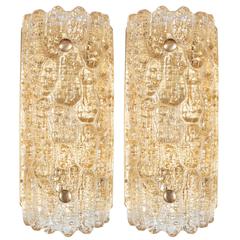 Luxe Pair of Mid-Century Modern Sconces By Carl Fagerlund for Orrefors 4