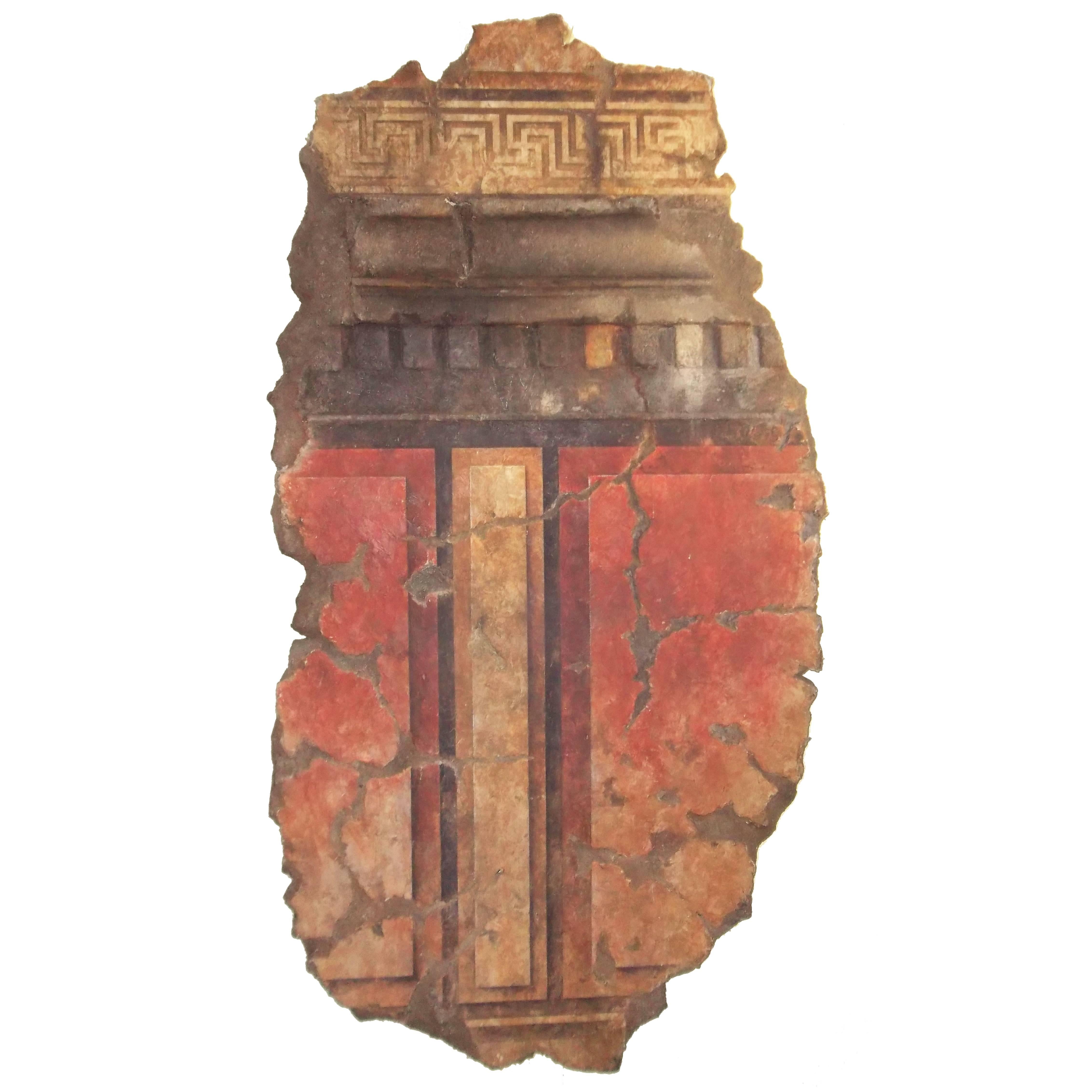 Large Roman or Pompeian Style Fresco Panel in Full Relief