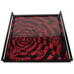 Handcrafted Mosaic Serving Tray in Lacquered Pen Shell