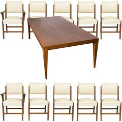 Midcentury Dining Room Table and Ten Chairs 11