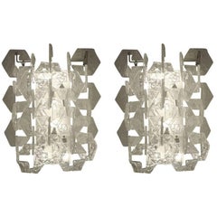 Pair of Carlo Nason for Mazzega Sconces, Italy, 1960s