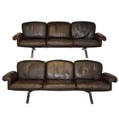 Vintage De Sede DS 31 Three-Seat Sofas, 1970s