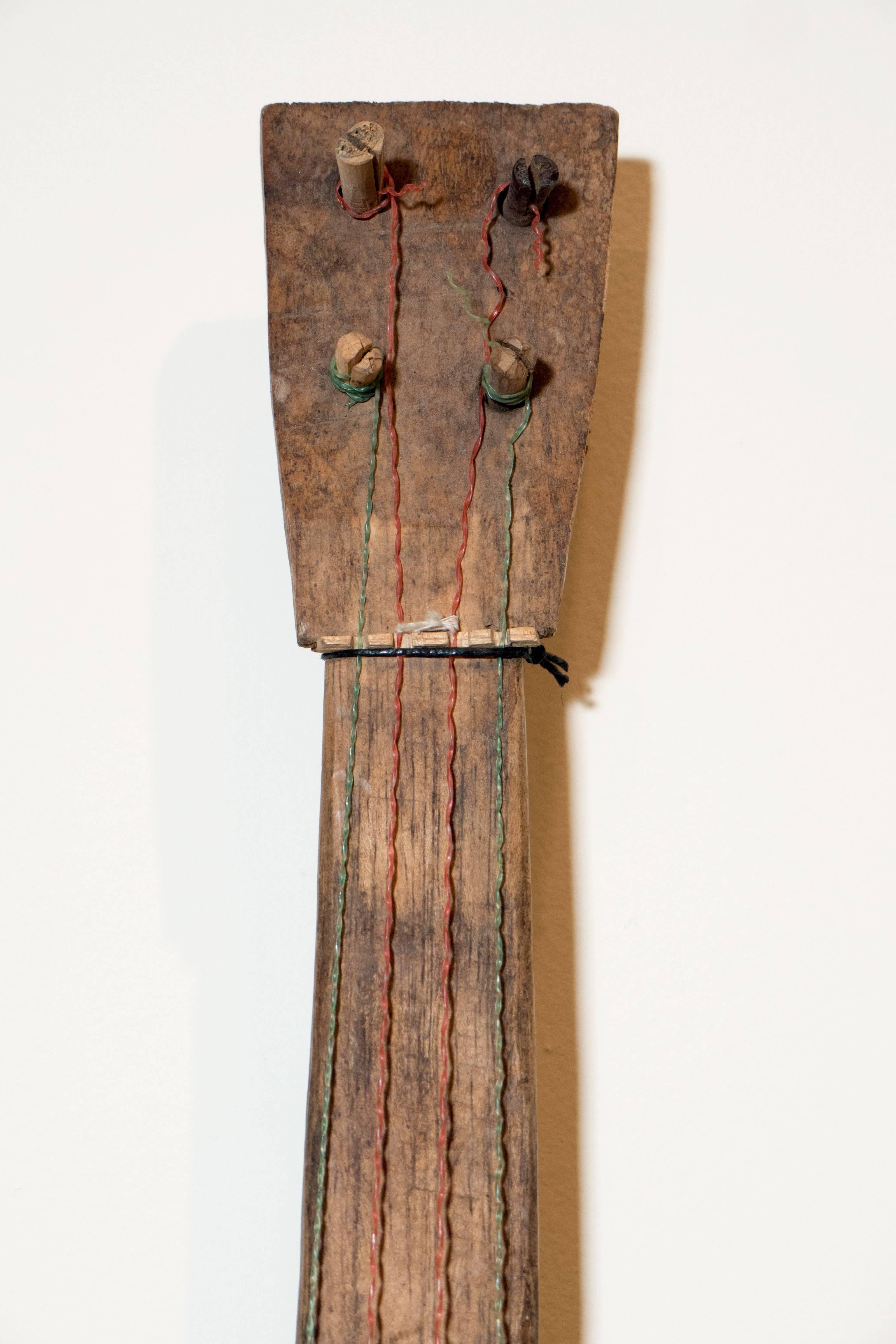 Wood Primitive American Folk Art Violin