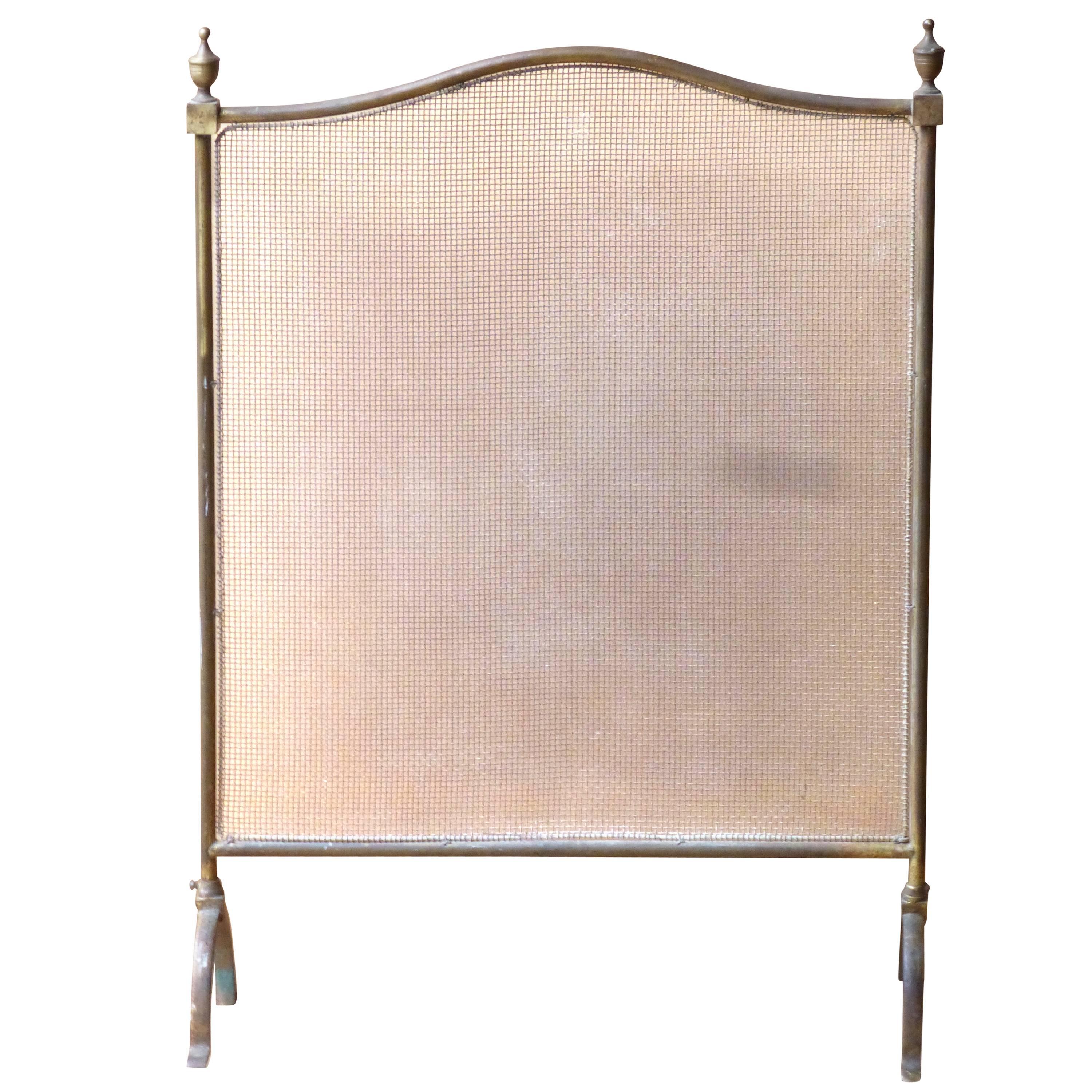 19th Century Brass and Wirework Fireplace Screen, Fire Screen