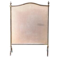 19th Century Brass and Wirework Fireplace Screen, Fire Screen