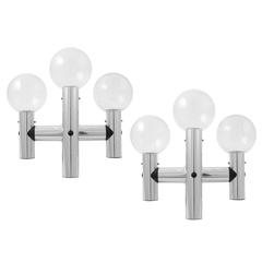Set of Ten Kalmar Sputnik Sconces Wall Lights 'RS 3 WA', Aluminum Glass, 1970 5