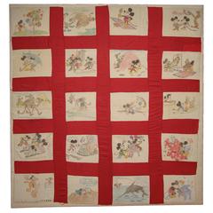 Mickey Mouse Folk Quilt Cover