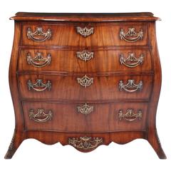 18th Century Dutch Mahogany Bombe Commode