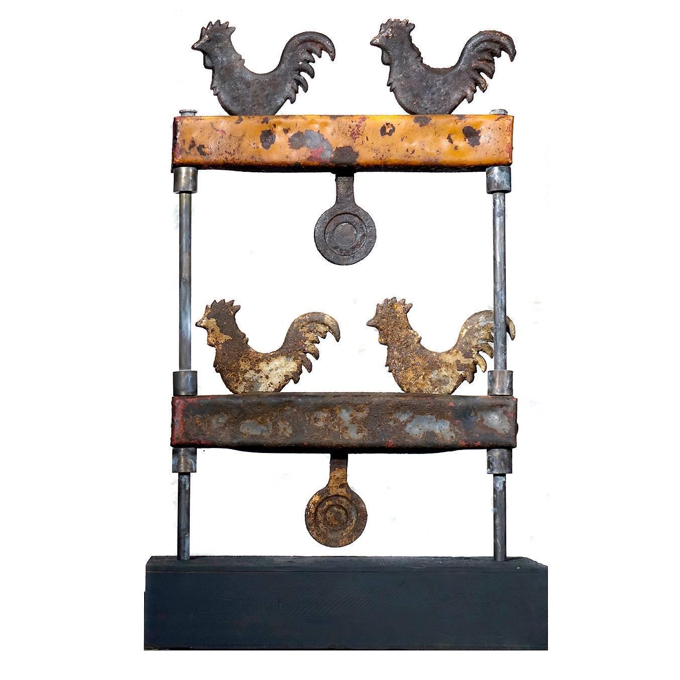 Six Early Original Iron Shooting Gallery Targets For Sale at 1stdibs