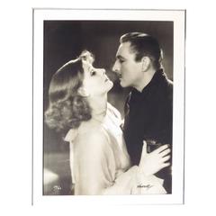 Large 1933 Greta Garbo and John Barrymore by George Hurrell Signed and Numbered
