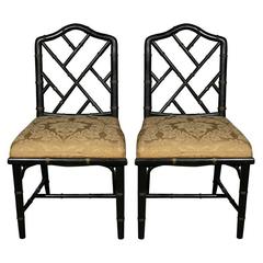 Pair of Maison Jansen Chinoiserie Chairs