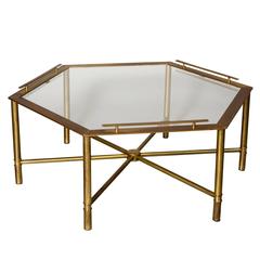 Bronze Hex Coffee Table by Mastercraft