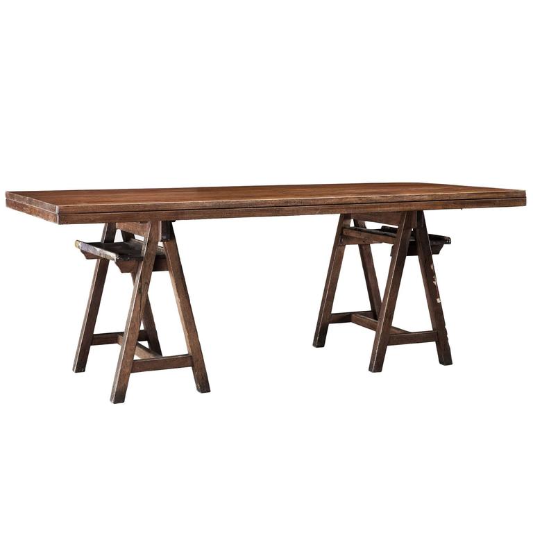 Art School Trestle Table at 1stDibs artist trestle table, art trestle