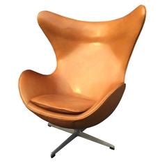Retro Egg Chair and Footstool by Arne Jacobsen