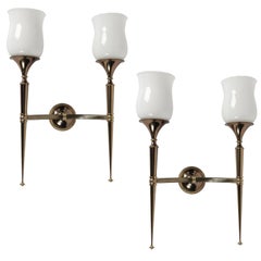 Pair of 1950s Sconces by Maison Arlus