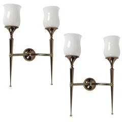 Pair of 1950s Sconces by Maison Arlus 12