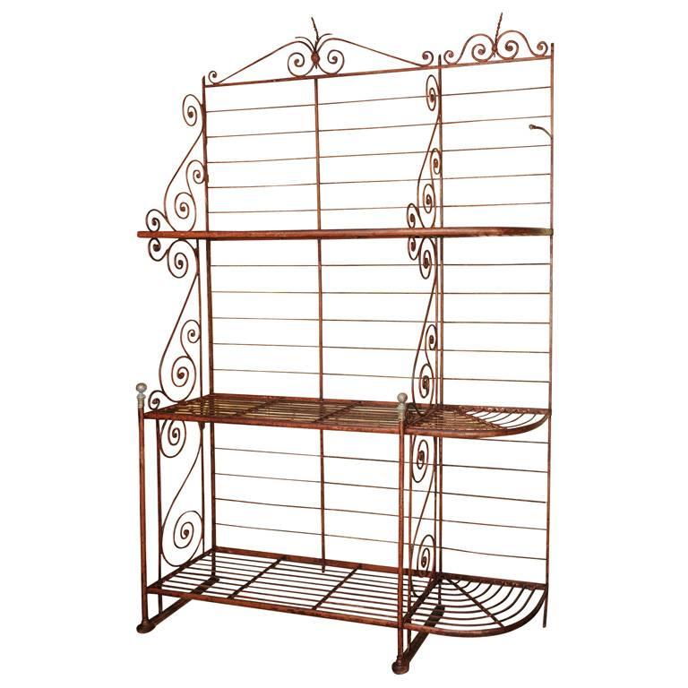 Large Iron Baker's Rack For Sale