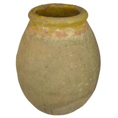 Antique French Terra Cotta Storage Jar with Yellow Glazed Rim from Biot 8