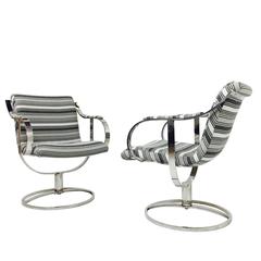 Pair of Steel Case Leather Swivel Chairs 10