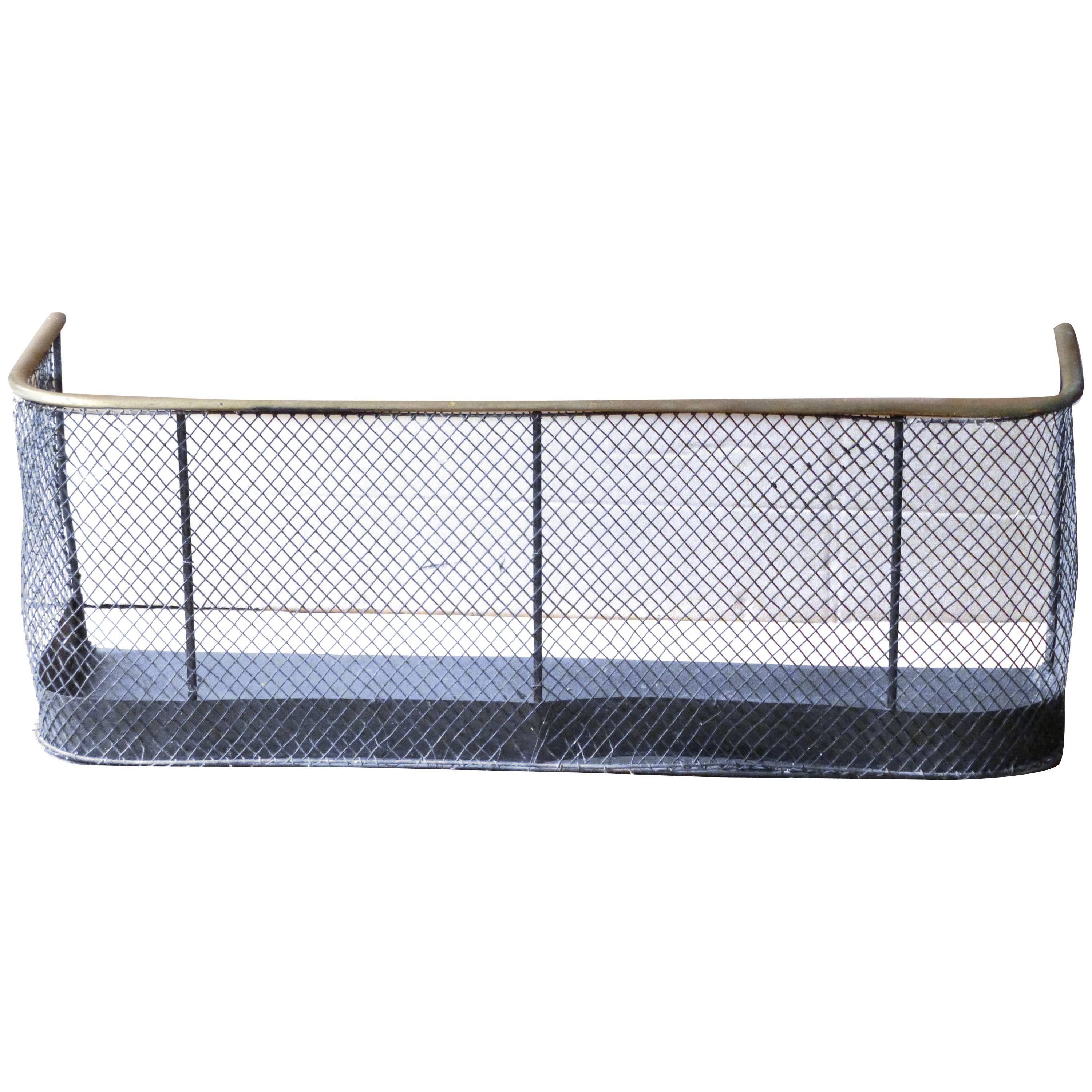 19th Century Brass and Wirework Fender, Fire Guard